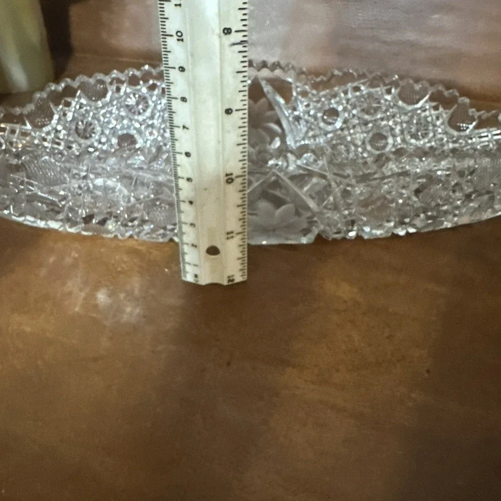 Vintage American Brilliant Period Cut Crystal Glass Relish Celery Dish